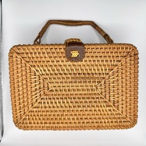 Rectangle handwoven Bali Rattan Bag